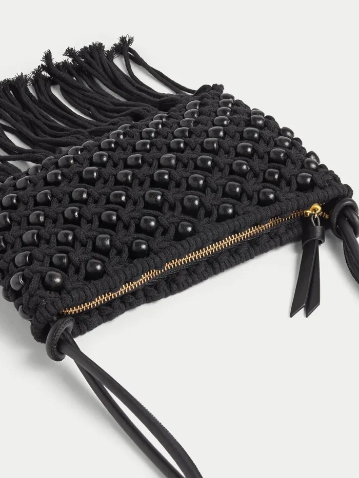 Jigsaw Bags and Clutches Women Brennan String Crossbody Bag Black