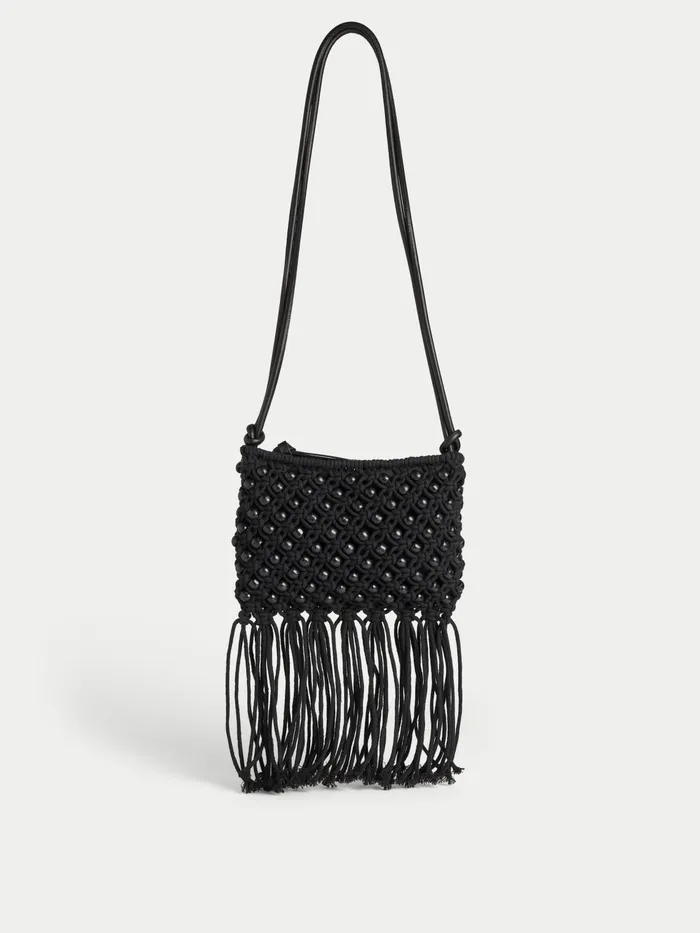 Jigsaw Bags and Clutches Women Brennan String Crossbody Bag Black