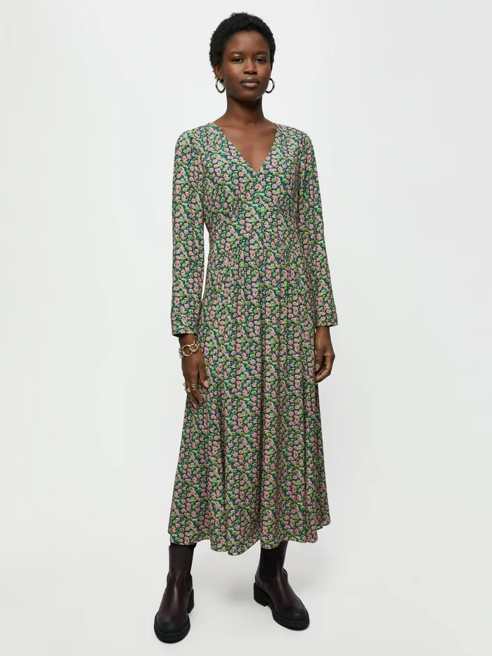 Jigsaw Dresses and Jumpsuits Women Hydrangea Midi Tea Dress Green
