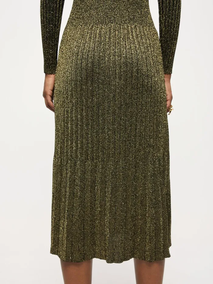 Jigsaw Dresses and Jumpsuits Women Metallic Knitted Dress Yellow