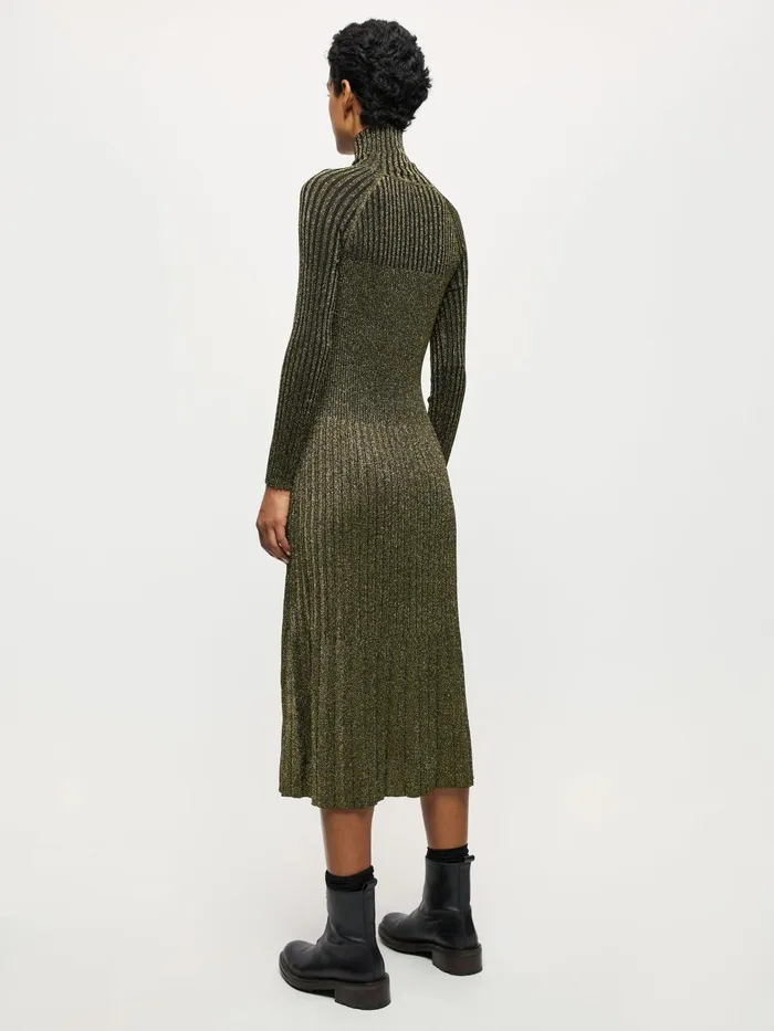 Jigsaw Dresses and Jumpsuits Women Metallic Knitted Dress Yellow