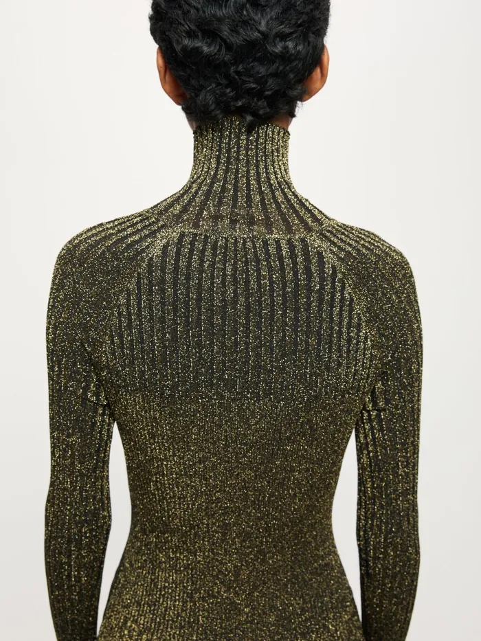 Jigsaw Dresses and Jumpsuits Women Metallic Knitted Dress Yellow