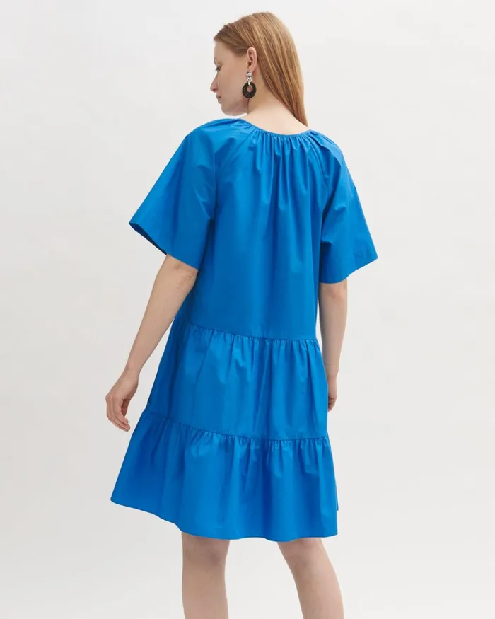 Jigsaw Dresses and Jumpsuits Women Poplin Smocked Mini Dress Blue