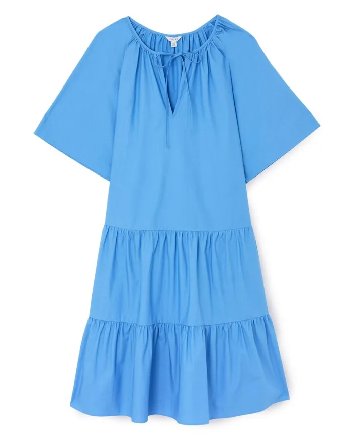 Jigsaw Dresses and Jumpsuits Women Poplin Smocked Mini Dress Blue