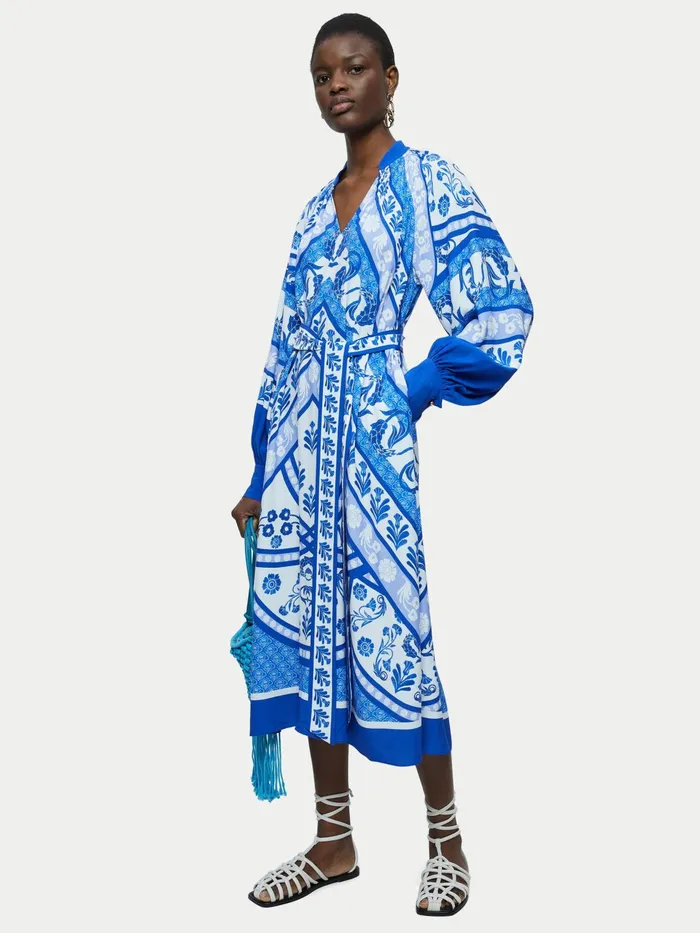 Jigsaw Dresses and Jumpsuits Women Santorini Belted Maxi Dress Blue
