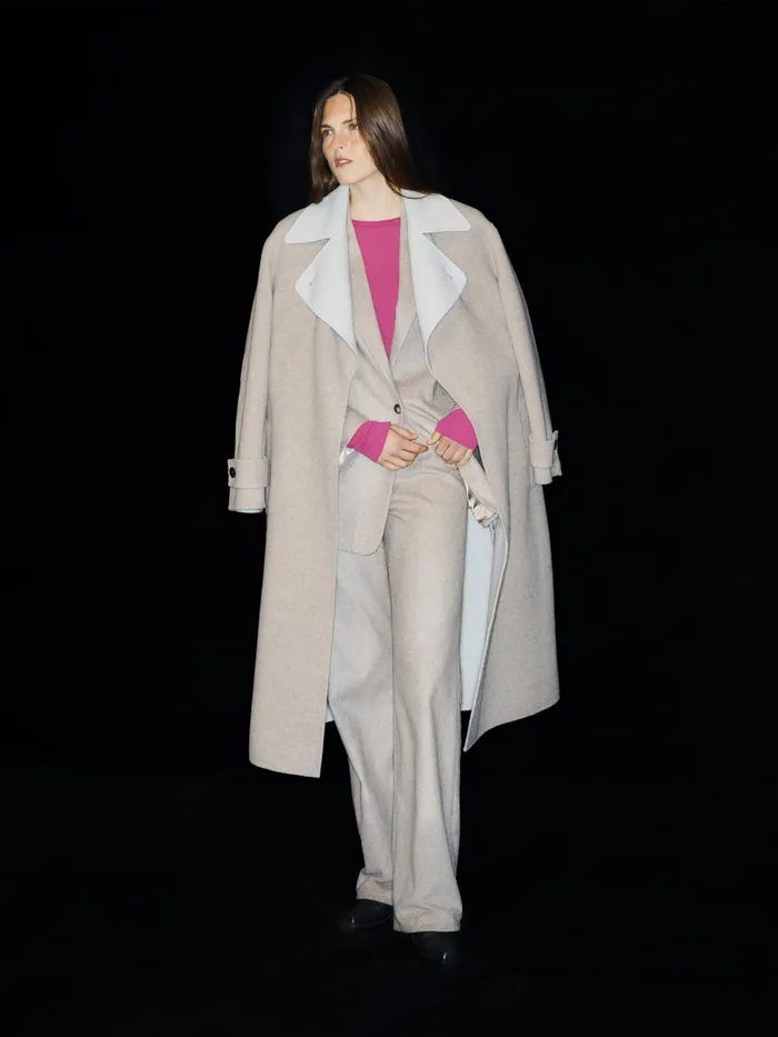 Jigsaw Jackets Women Slade Double Face Trench Cream