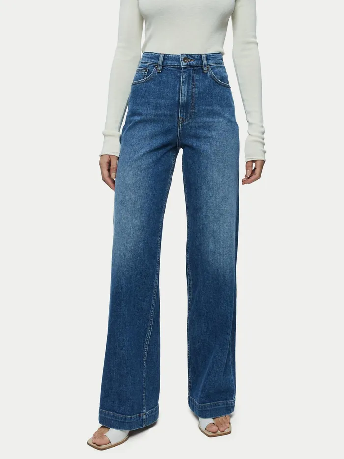 Jigsaw Jeans Women Balfour Long Wide Leg Jean Blue