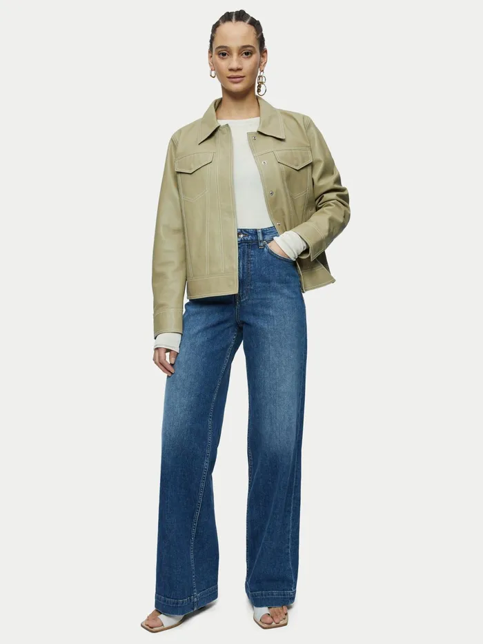 Jigsaw Jeans Women Balfour Long Wide Leg Jean Blue