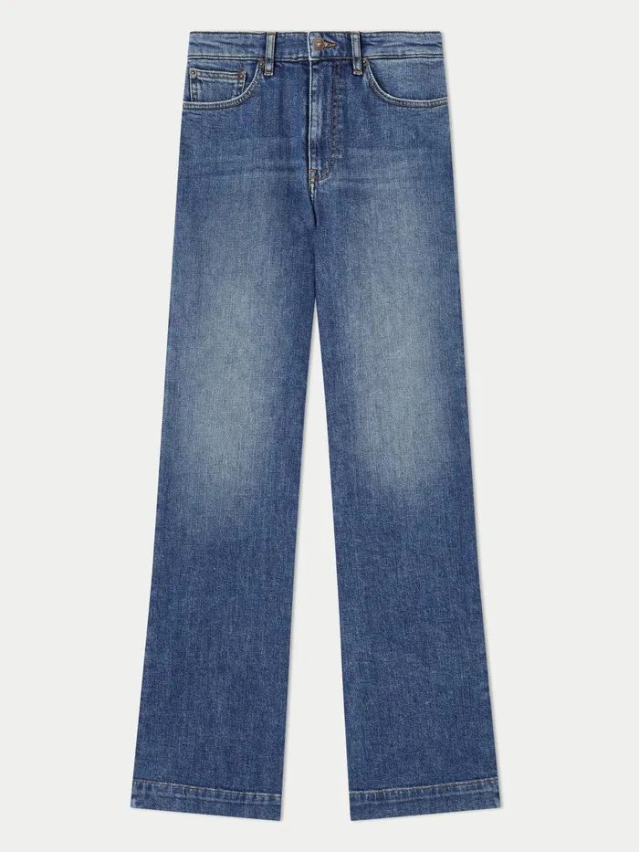 Jigsaw Jeans Women Balfour Long Wide Leg Jean Blue