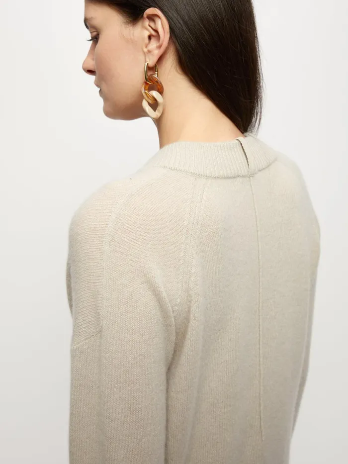 Jigsaw Knitwear and Cashmere Women Cloud Cashmere V Neck Jumper Cream