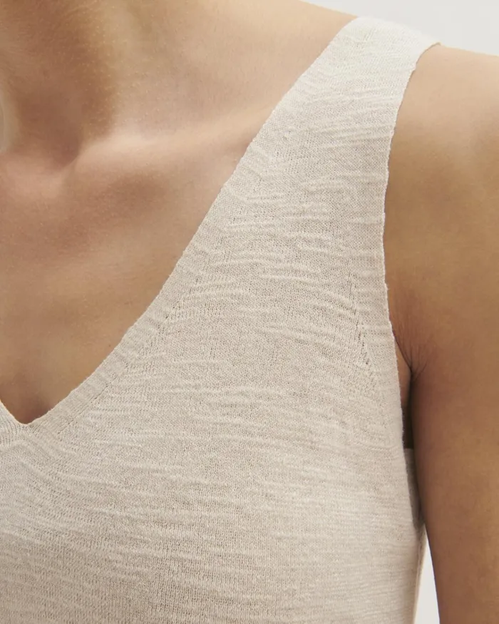 Jigsaw Knitwear and Cashmere Women Linen Cotton Tank White