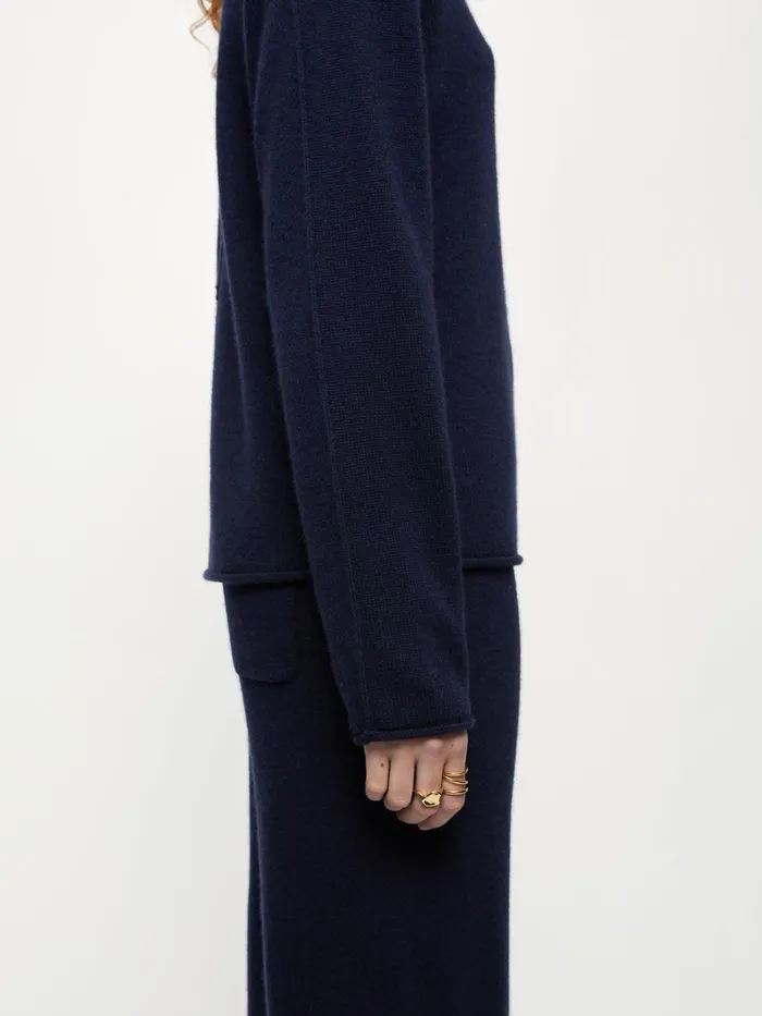 Jigsaw Knitwear and Cashmere Women Merino Cashmere Turtle Jumper Blue