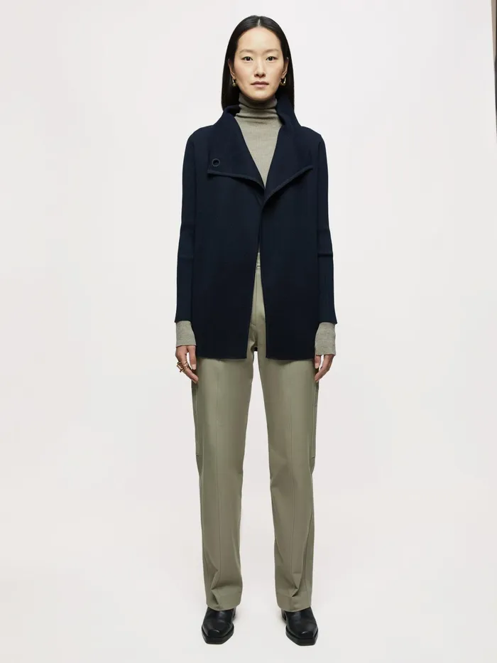 Jigsaw Knitwear and Cashmere Women Milano Ring Cardigan Blue