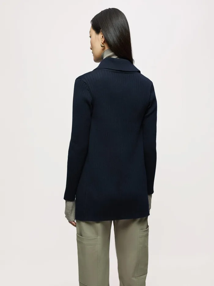 Jigsaw Knitwear and Cashmere Women Milano Ring Cardigan Blue