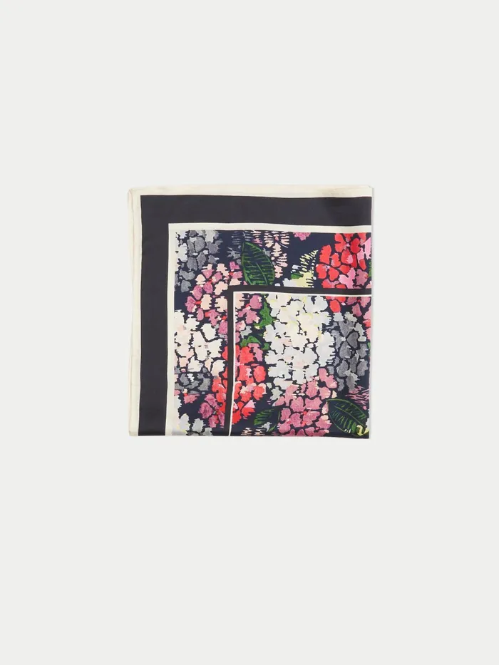 Jigsaw Ponchos and Scarves Women Wild Garden Silk Square Scarf Multi