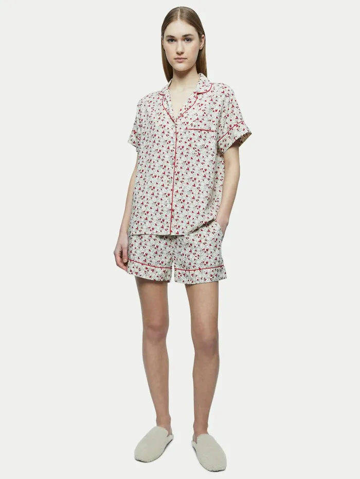 Jigsaw Pyjamas and Loungewear Women Valentine Pyjama Top Cream