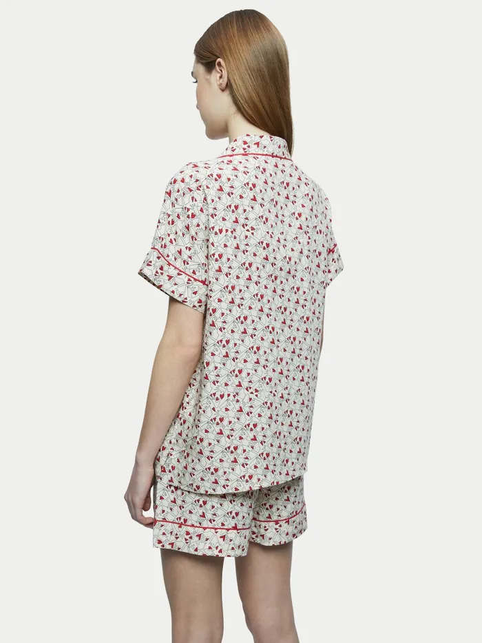 Jigsaw Pyjamas and Loungewear Women Valentine Pyjama Top Cream