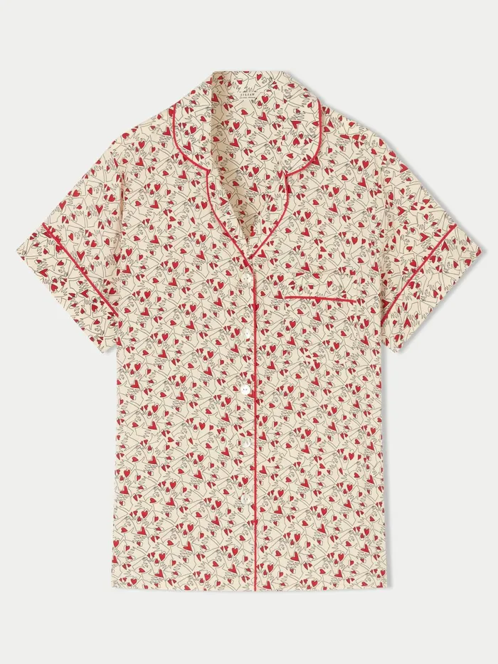 Jigsaw Pyjamas and Loungewear Women Valentine Pyjama Top Cream