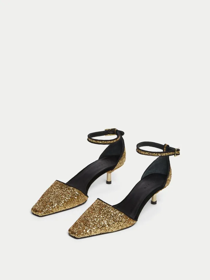 Jigsaw Shoes and Sandals Women Odette Glitter Sandal Yellow