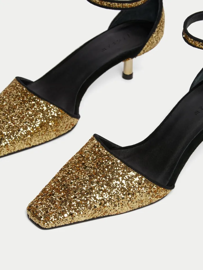 Jigsaw Shoes and Sandals Women Odette Glitter Sandal Yellow