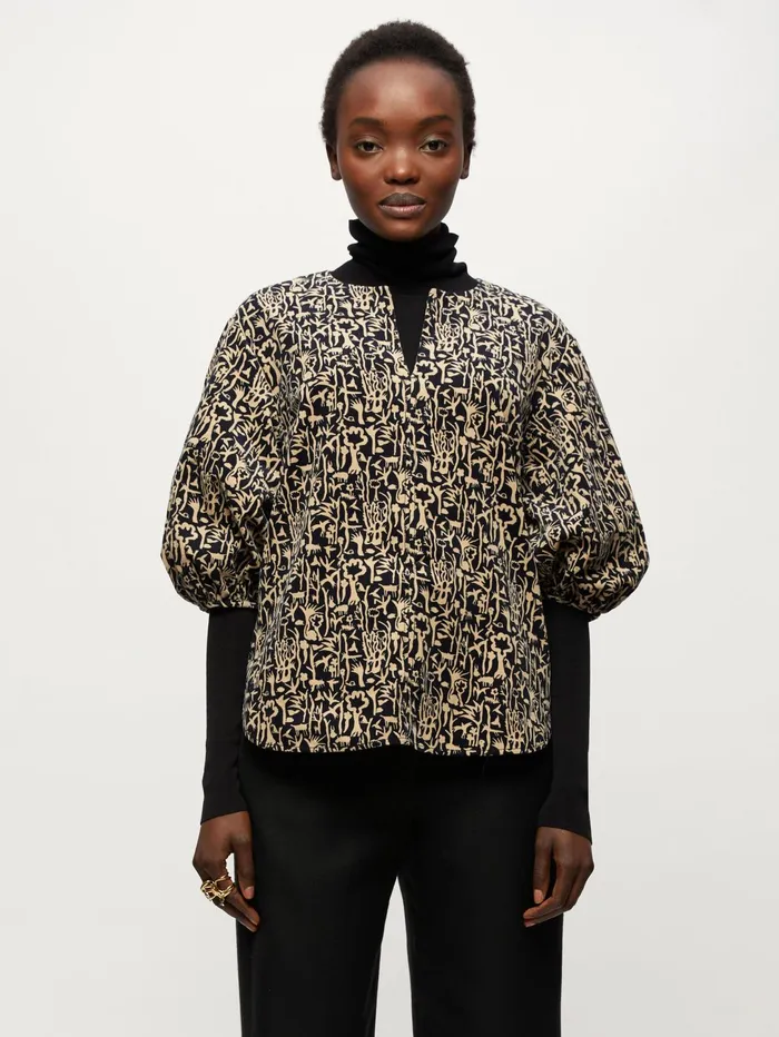 Jigsaw Tops Women Cord Woodland Shadow Top Blue