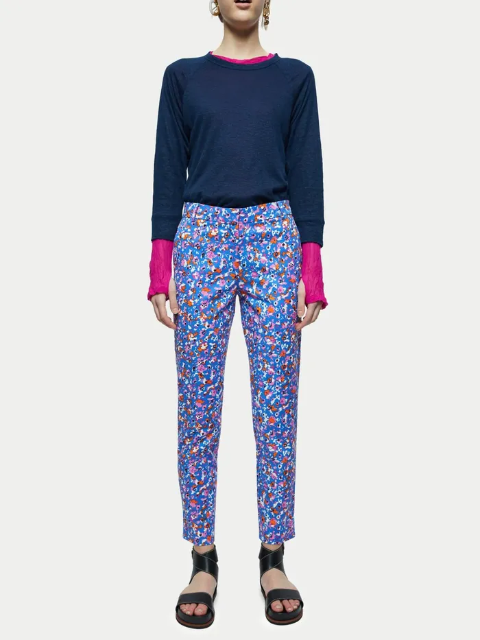 Jigsaw Trousers Women Abstract Floral Palmer Trouser Multi