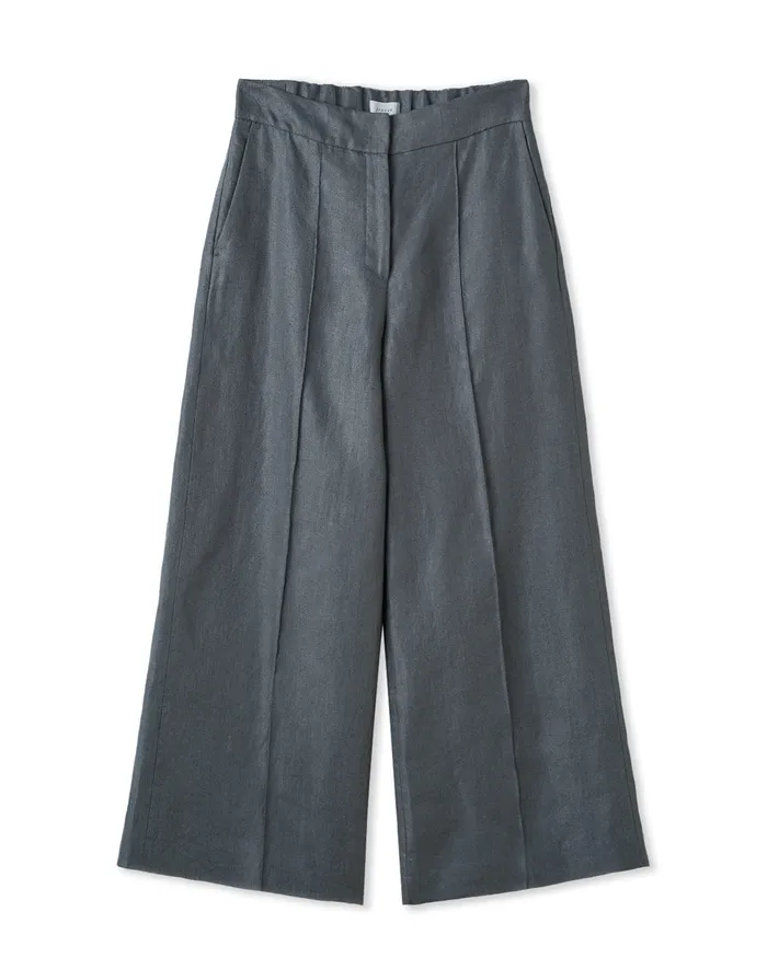 Jigsaw Trousers Women Heavy Linen Crop Trousers Green