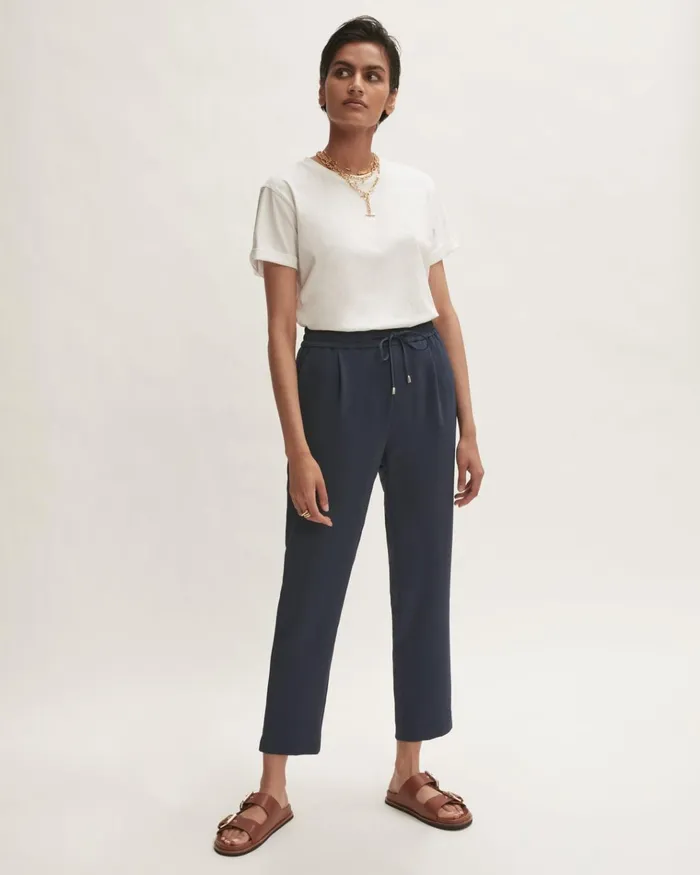 Jigsaw Trousers Women Tailored Jogger Blue