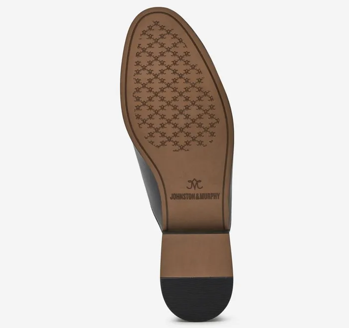 Johnston and Murphy Ali Bit Mule Black Glove Leather Women Mules and Loafers