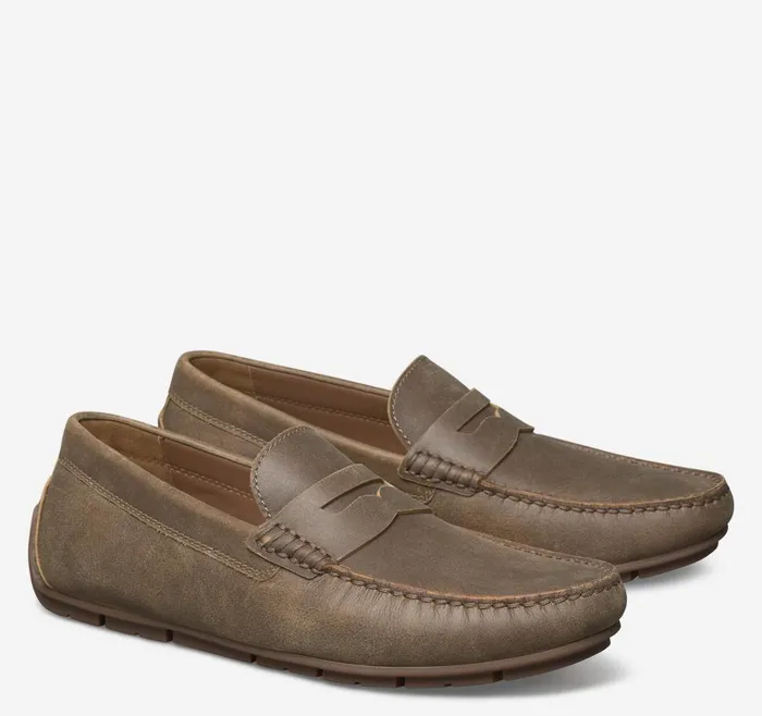 Johnston and Murphy Baldwin Driver Penny Brown American Full Grain Men SlipOns Johnston and Murphy Baldwin Driver Penny Brown American Full Grain Men SlipOns