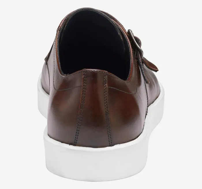 Johnston and Murphy Bolivar Monk Strap Brown Italian Calfskin Men SlipOns Johnston and Murphy Bolivar Monk Strap Brown Italian Calfskin Men SlipOns