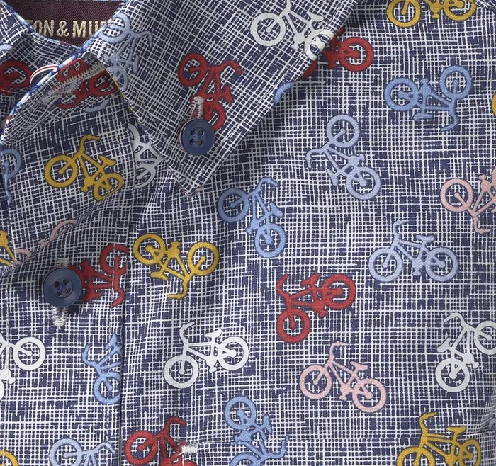 Johnston and Murphy Boys ShortSleeve Printed Shirt Bicycle Boys Shirts Johnston and Murphy Boys ShortSleeve Printed Shirt Bicycle Boys Shirts