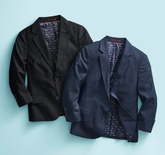 Johnston and Murphy Boys Woven Blazer Black Boys Blazers and Vests