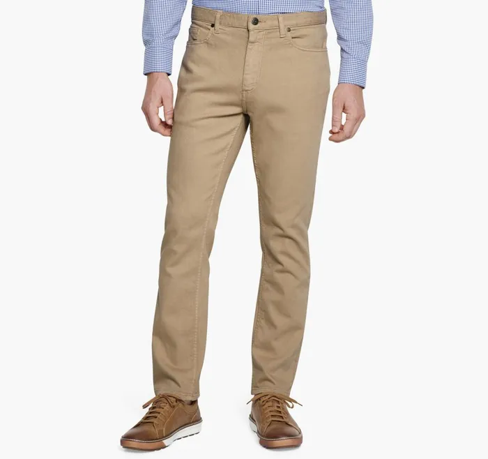 Johnston and Murphy Denim Jeans Khaki Overdye Men Pants and Jeans
