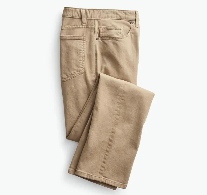 Johnston and Murphy Denim Jeans Khaki Overdye Men Pants and Jeans