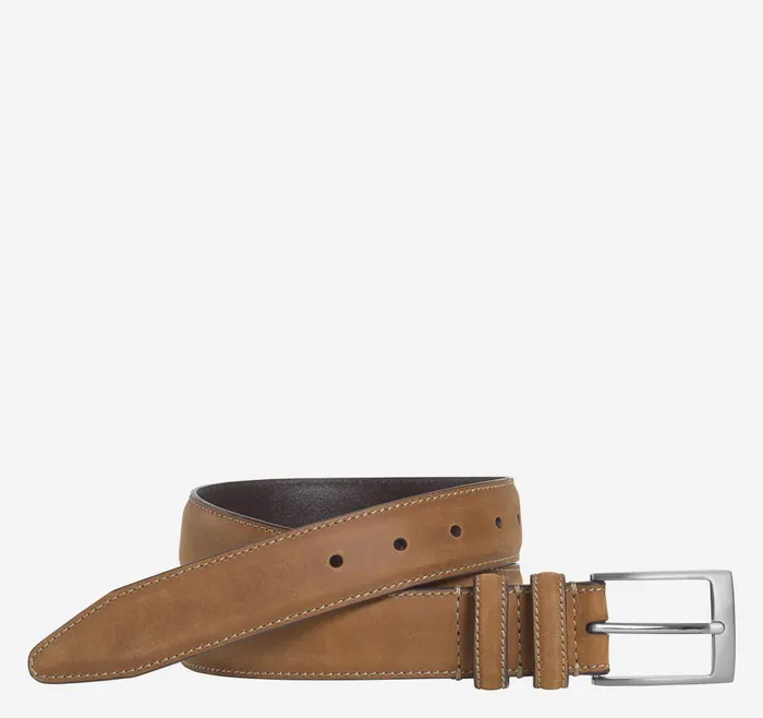 Johnston and Murphy Distressed Casual Belt Brown Men Belts