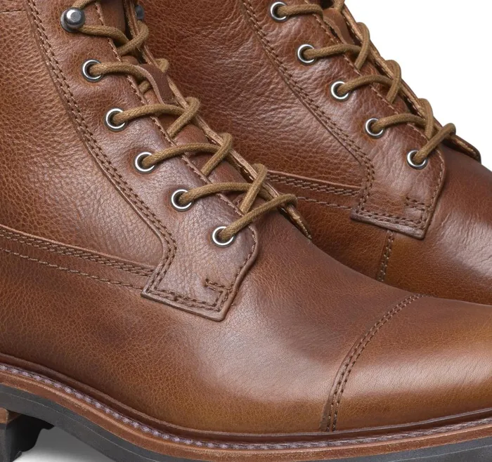 Johnston and Murphy Dudley Lug Cap Toe Shearling Boot Cognac Full Grainshearling Men Boots Johnston and Murphy Dudley Lug Cap Toe Shearling Boot Cognac Full Grainshearling Men Boots