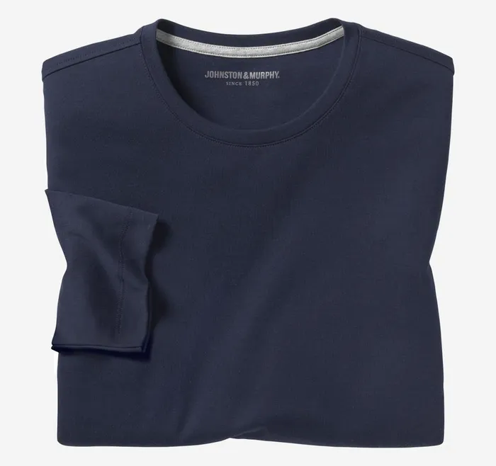 Johnston and Murphy Essential LongSleeve Tee Navy Men Loungewear