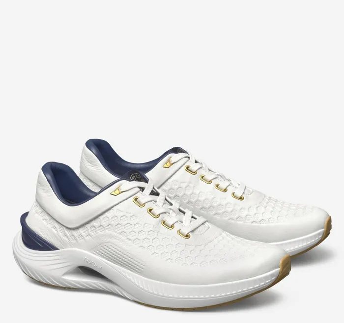 Johnston and Murphy Gage UThroat White Italian Full Grain Men Sneakers