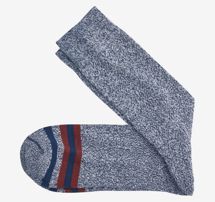 Johnston and Murphy Heathered Boot Socks Navy Men Socks