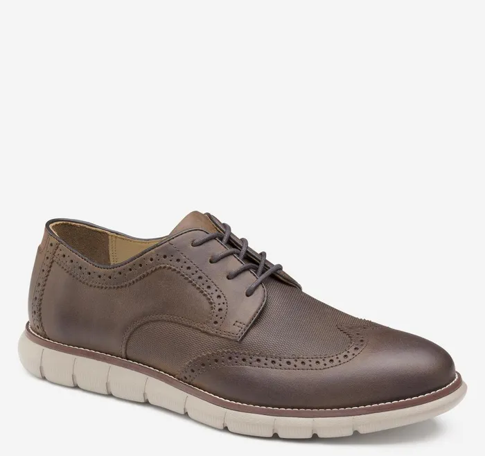 Johnston and Murphy Holden Embossed Wingtip Brown Oiled Full Grain Men LaceUps Johnston and Murphy Holden Embossed Wingtip Brown Oiled Full Grain Men LaceUps