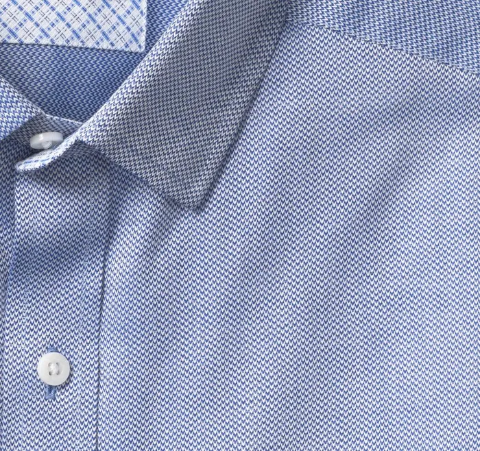 Johnston and Murphy LongSleeve Dress Shirt Royal Birdseye Men Shirts