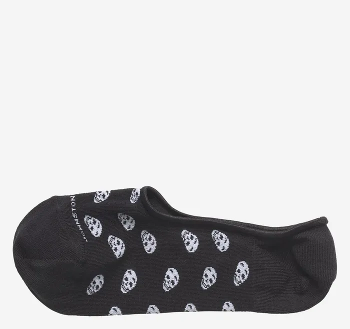 Johnston and Murphy LowCut Liner Socks Black Skull Men Socks