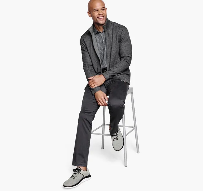 Johnston and Murphy Reversible FullZip Charcoalblack Men Sweaters and Knits Johnston and Murphy Reversible FullZip Charcoalblack Men Sweaters and Knits