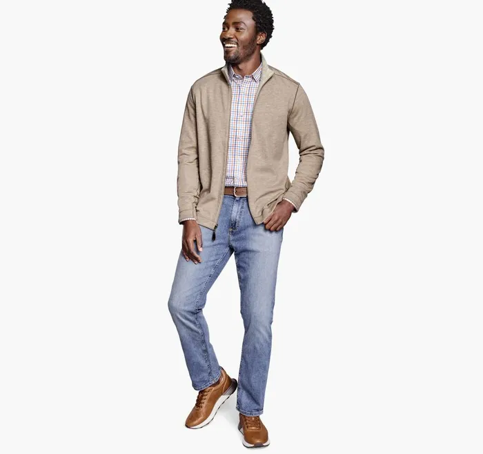 Johnston and Murphy Reversible FullZip Oatmealgray Men Sweaters and Knits Johnston and Murphy Reversible FullZip Oatmealgray Men Sweaters and Knits