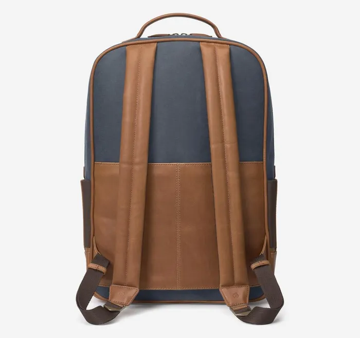 Johnston and Murphy Rhodes Backpack Navy Antique Cottontan Full Grain Men Backpacks and Briefcases Johnston and Murphy Rhodes Backpack Navy Antique Cottontan Full Grain Men Backpacks and Briefcases