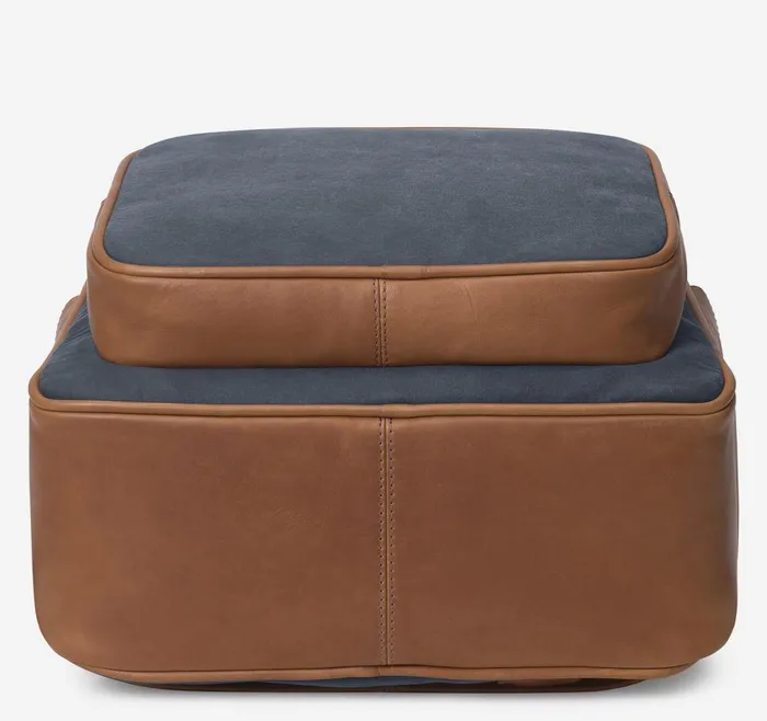 Johnston and Murphy Rhodes Backpack Navy Antique Cottontan Full Grain Men Backpacks and Briefcases Johnston and Murphy Rhodes Backpack Navy Antique Cottontan Full Grain Men Backpacks and Briefcases