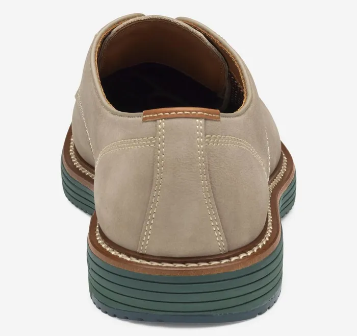 Johnston and Murphy Upton Plain Toe Taupe Nubuck Men LaceUps