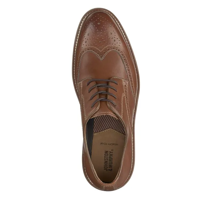 Johnston and Murphy Upton Wingtip Tan Full Grain Men LaceUps Johnston and Murphy Upton Wingtip Tan Full Grain Men LaceUps