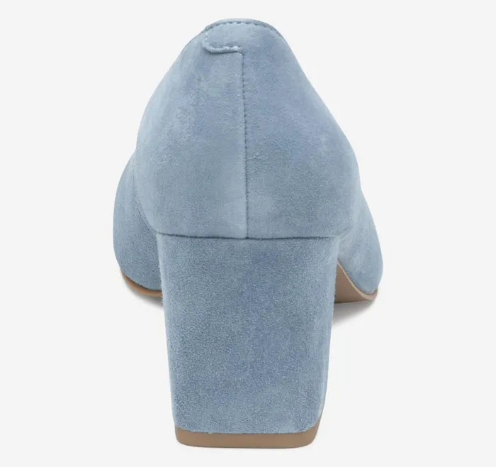 Johnston and Murphy Vicki Pump Slate Blue Kid Suede Women Heels and Platform Wedges Johnston and Murphy Vicki Pump Slate Blue Kid Suede Women Heels and Platform Wedges